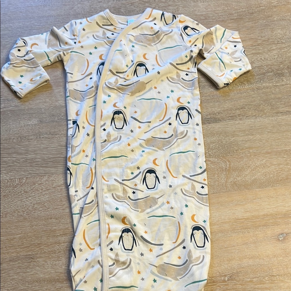 Magnetic me newborn-3month sleep gown winter animal print - used once